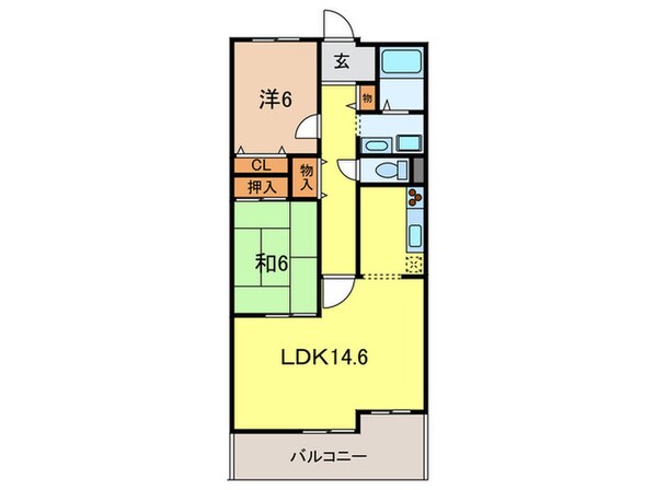 白鷹夙川マンションの物件間取画像